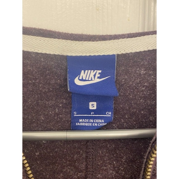 Nike Hooded Zipper Sweater Purple Women Lightweight Small - Picture 5 of 7